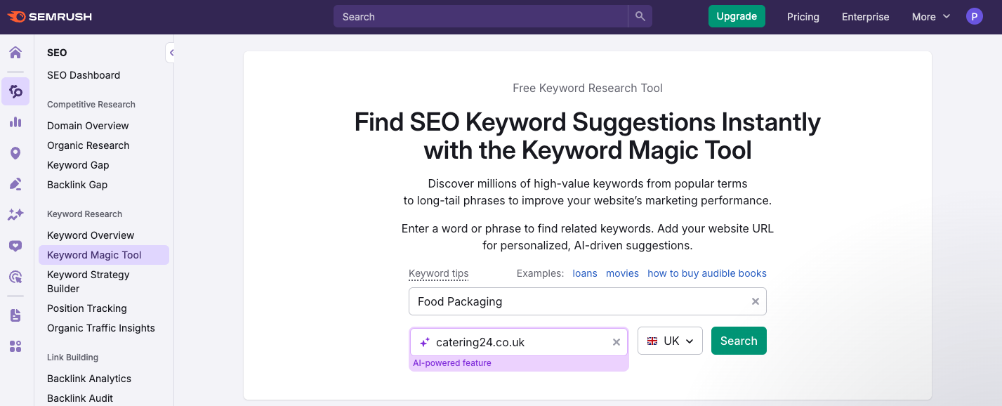 SEM rush keyword tool SEM rush keyword tool
