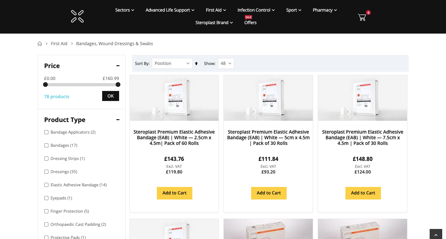 Product Listings on Category Page Product Listings on Category Page