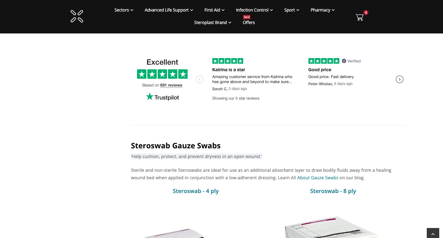 Reviews on Category Page Reviews on Category Page
