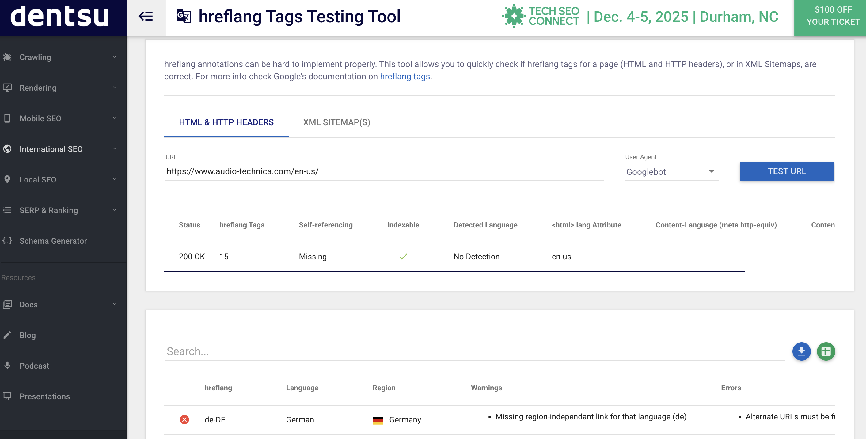 HrefLang Checker